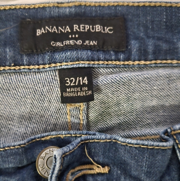 Banana Republic Women's Blue Jeans. Girlfriend Jean Size 32/14 - Picture 3 of 8